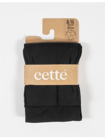 Cette Orleans ECO Kniestrmpfe in 2er Pack schwarz