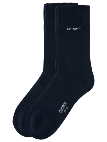 Camano Unisex Bio Baumwolle Socken 2er Pack schwarz