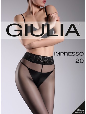Giulia Impresso 20 transparente Hüftstrumpfhose 