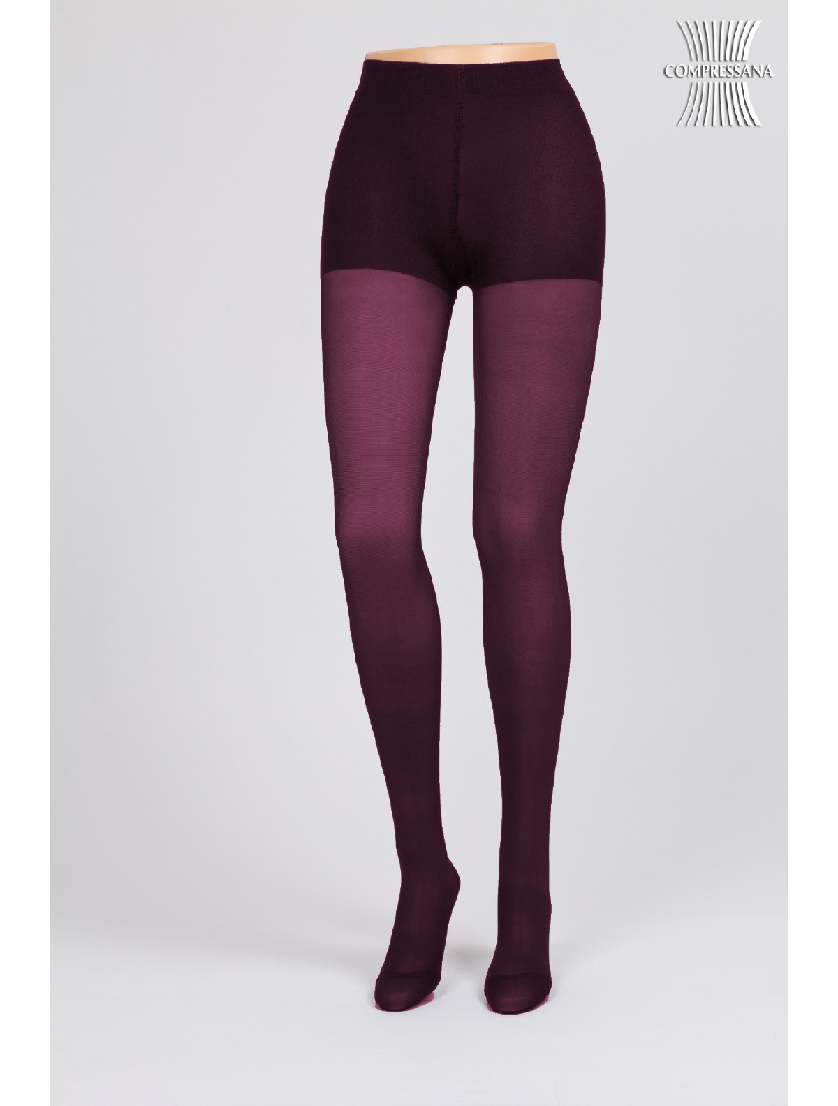 Compressana Calypso 140 Strumpfhose - aubergine, black, cafecreme, diamant,  fumo