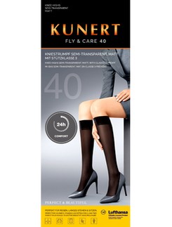 Kunert Fly schwarz graphit, - 40 & Stützstrumpfhose marine, Care cashmere